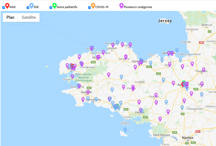 Carte de déploiement de ORIS